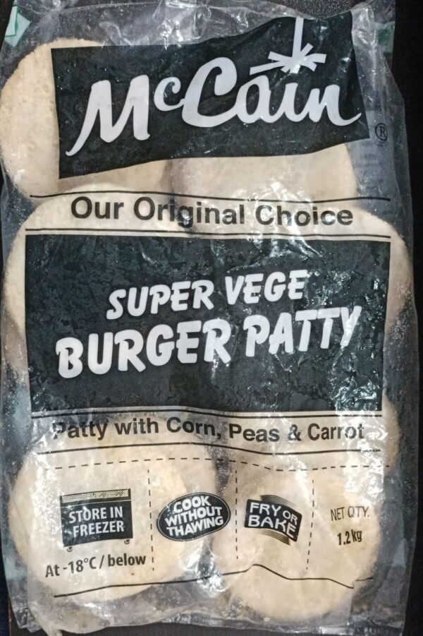 McCain Super Veg Burger Patty 1.2kg