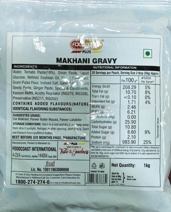 Food Coast Makhani Gravy