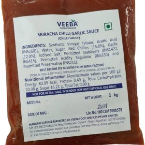 Veeba Sriracha Chilli Garlic Sauce 1 Kg
